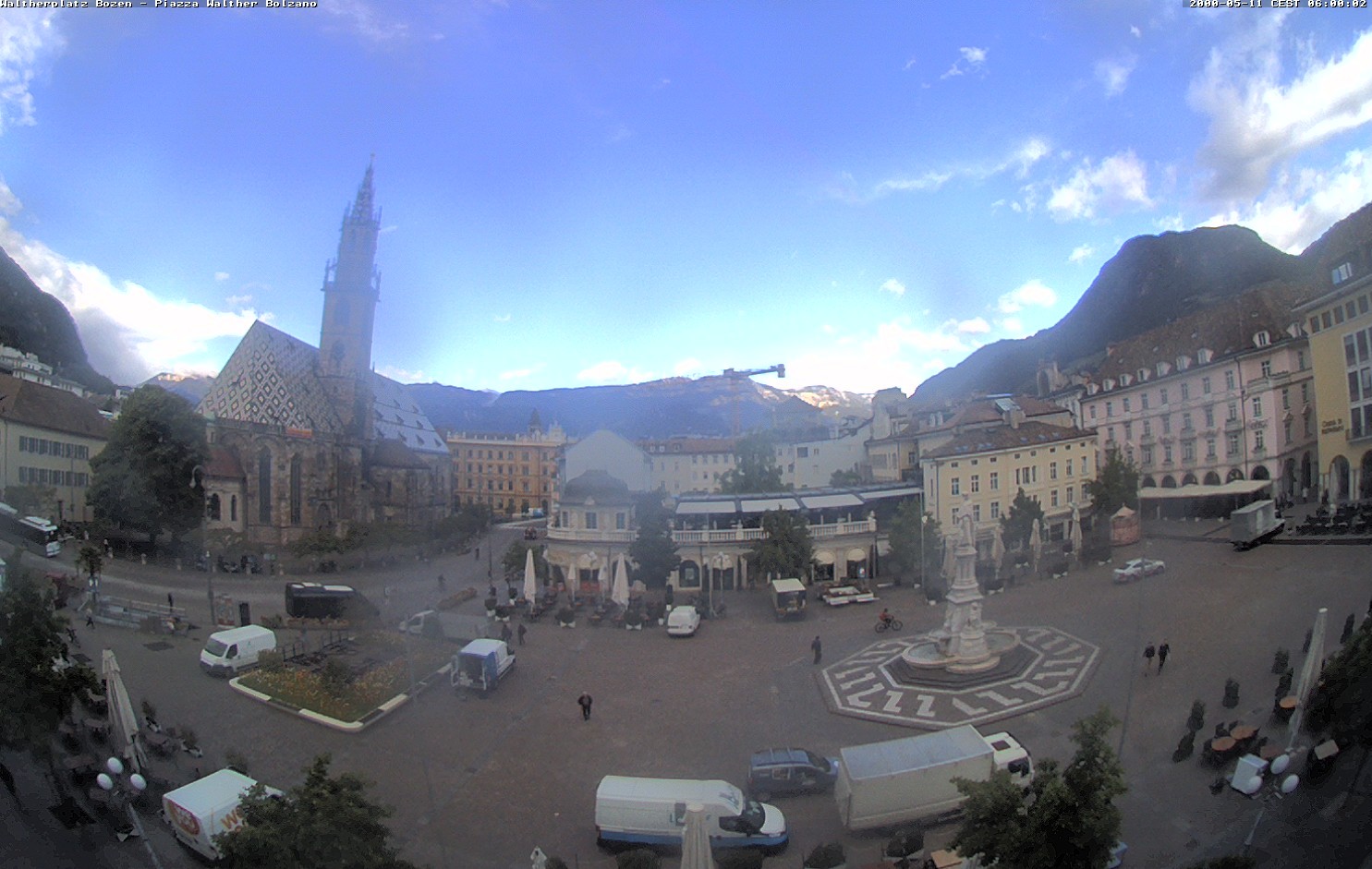 Archiv Foto Webcam Waltherplatz Bozen