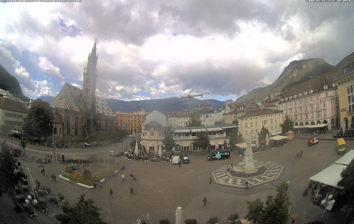 Archiv Foto Webcam Waltherplatz Bozen