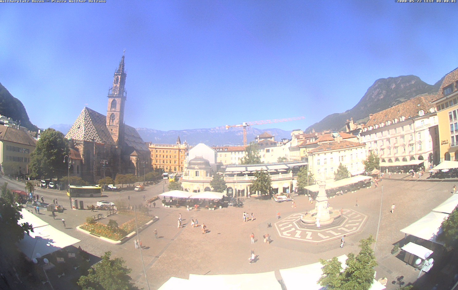 Archived image Bozen: Waltherplatz Webcam