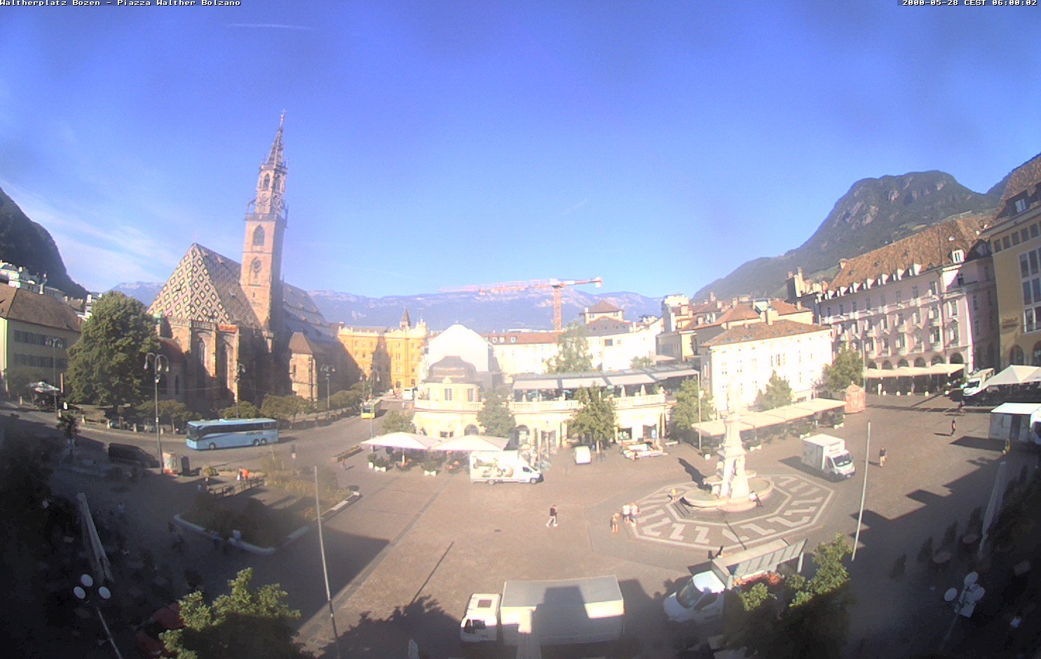 Archiv Foto Webcam Waltherplatz Bozen
