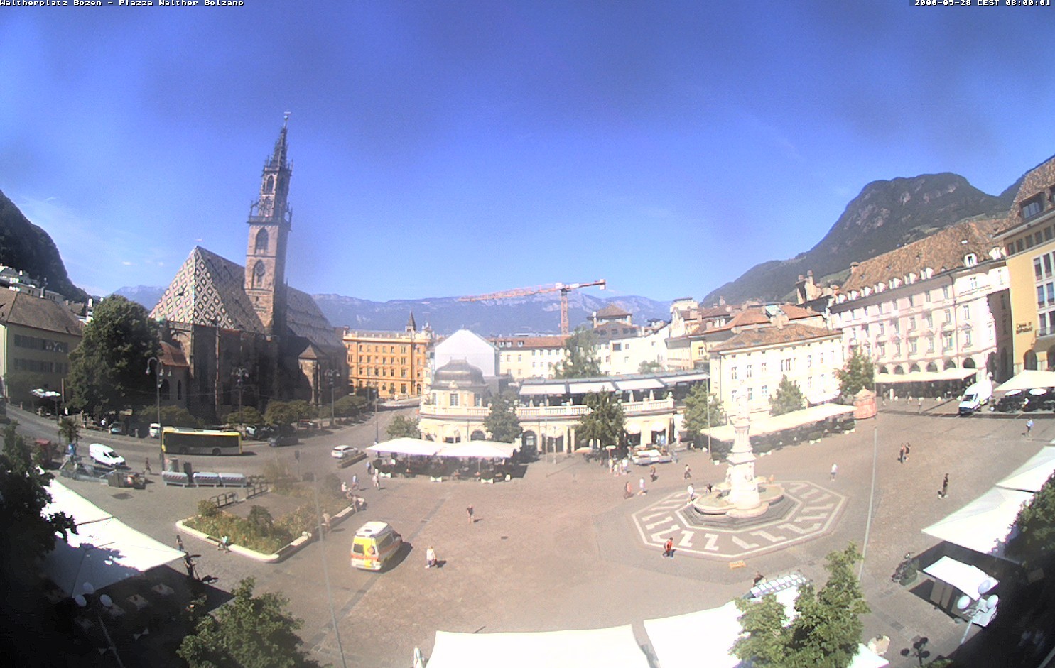 Archiv Foto Webcam Waltherplatz Bozen