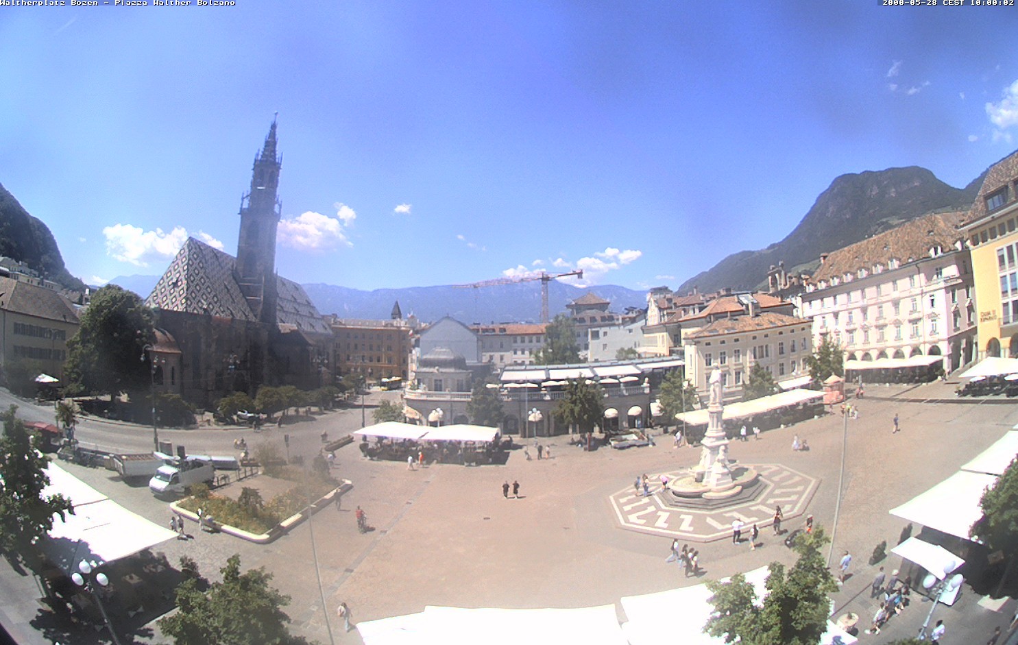 Archiv Foto Webcam Waltherplatz Bozen