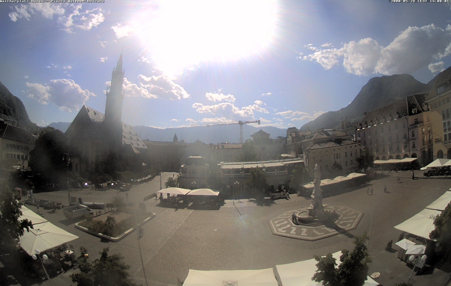Archiv Foto Webcam Waltherplatz Bozen