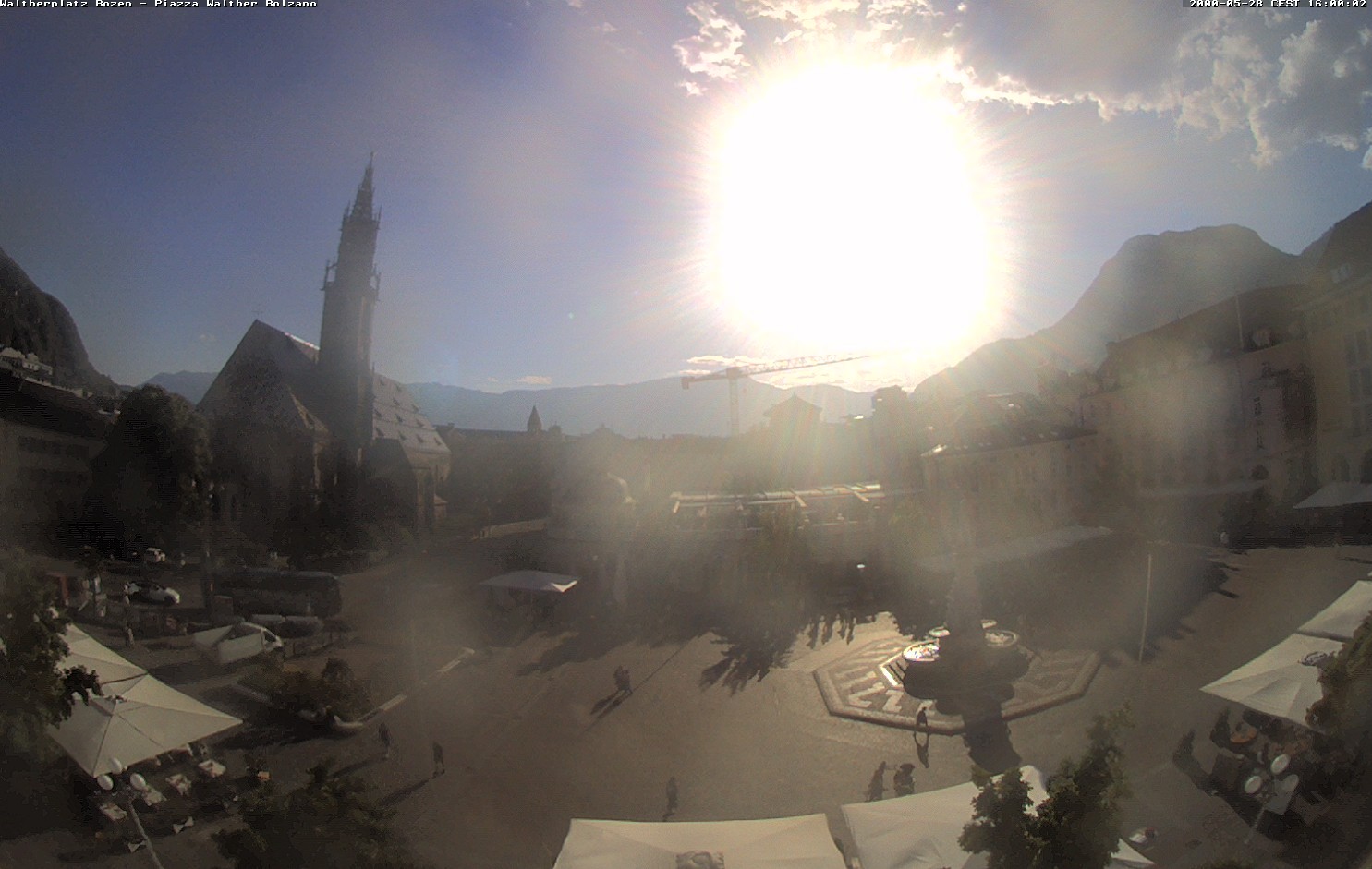Archiv Foto Webcam Waltherplatz Bozen