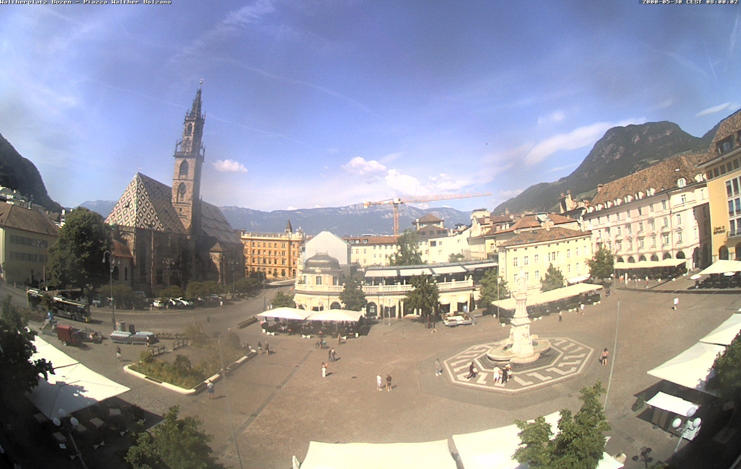 Archived image Bozen: Waltherplatz Webcam