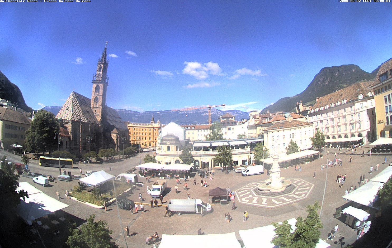 Archived image Bozen: Waltherplatz Webcam