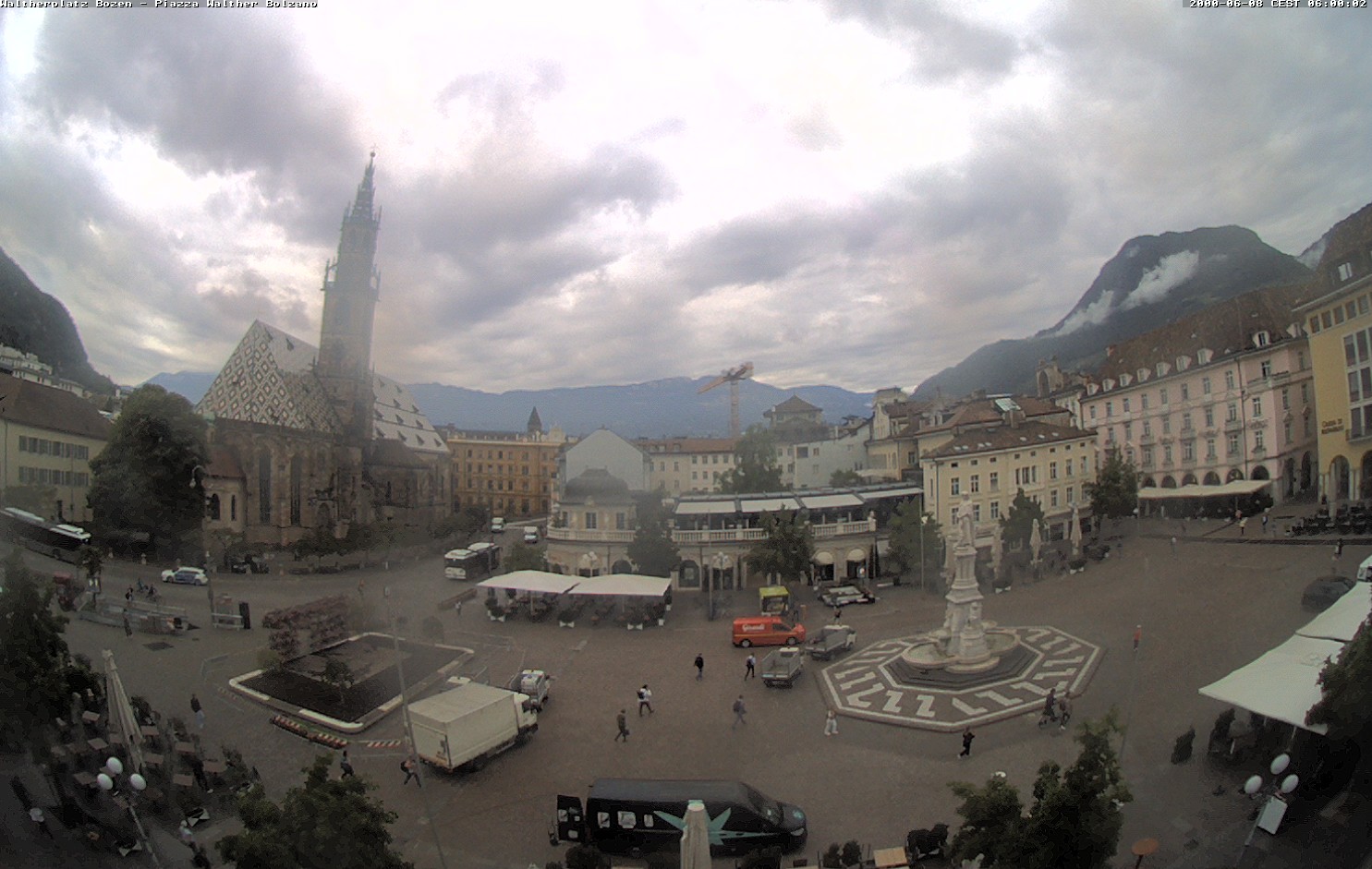 Archiv Foto Webcam Waltherplatz Bozen
