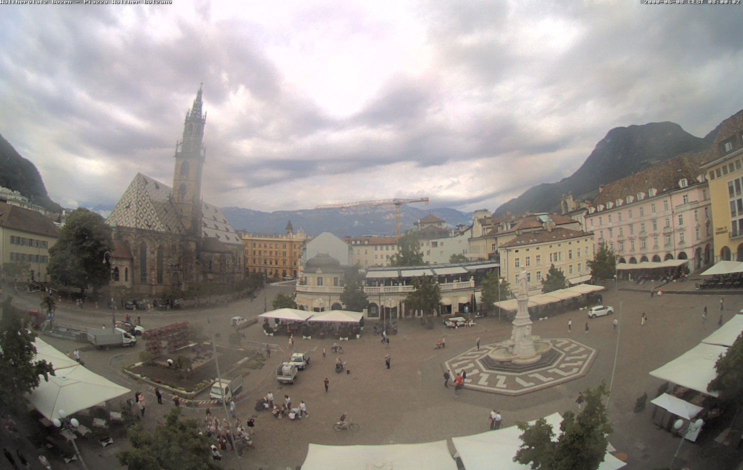Archiv Foto Webcam Waltherplatz Bozen