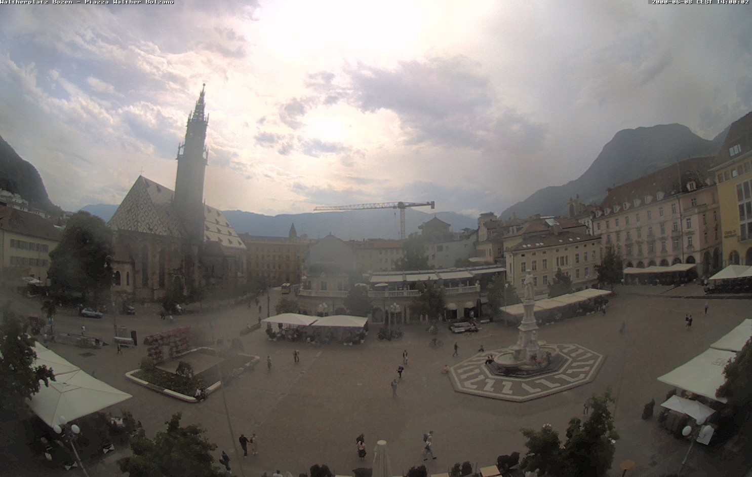Archiv Foto Webcam Waltherplatz Bozen