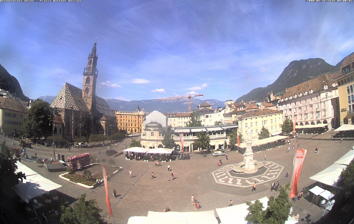 Archived image Bozen: Waltherplatz Webcam