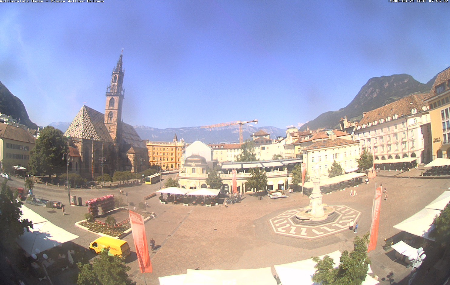 Archiv Foto Webcam Waltherplatz Bozen
