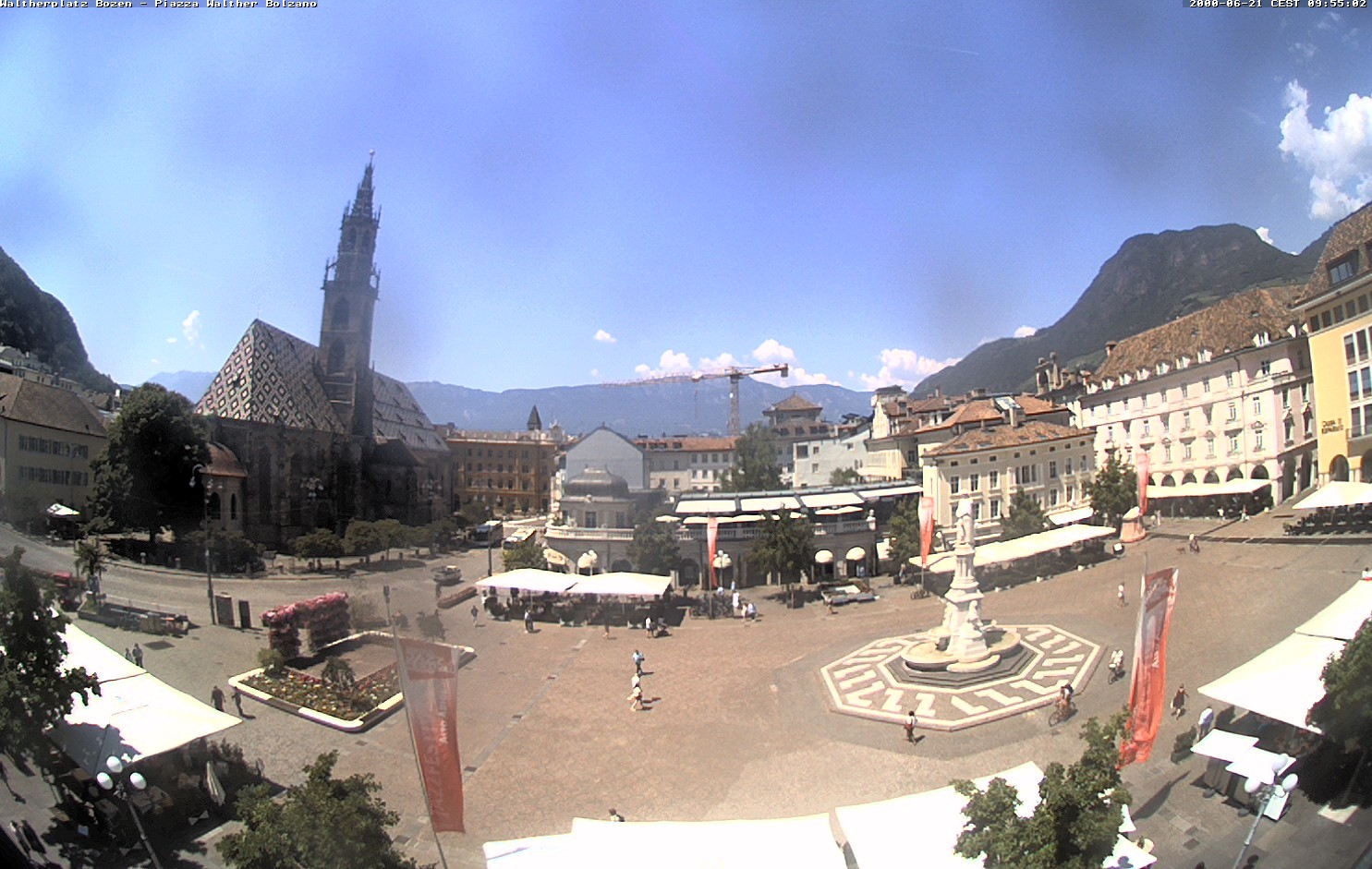 Archiv Foto Webcam Waltherplatz Bozen