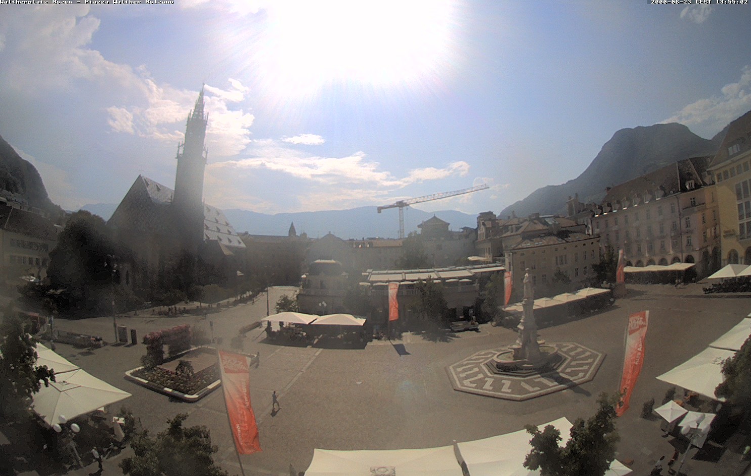 Archiv Foto Webcam Waltherplatz Bozen
