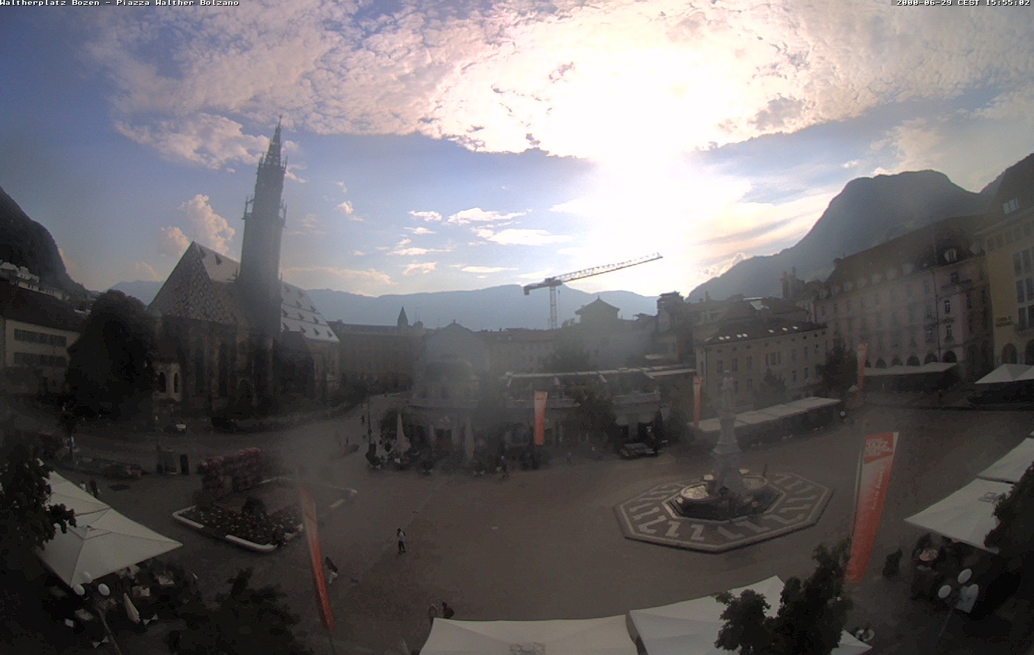 Archiv Foto Webcam Waltherplatz Bozen