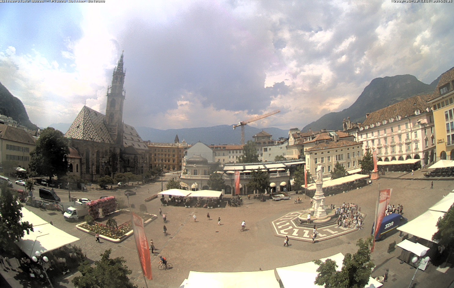 Archived image Bozen: Waltherplatz Webcam