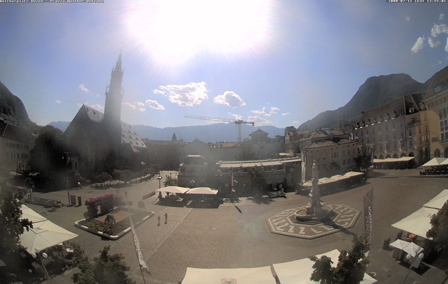 Archiv Foto Webcam Waltherplatz Bozen