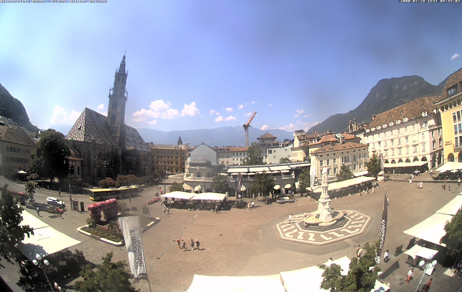 Archiv Foto Webcam Waltherplatz Bozen