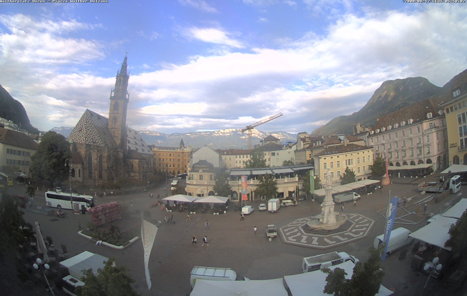 Archiv Foto Webcam Waltherplatz Bozen