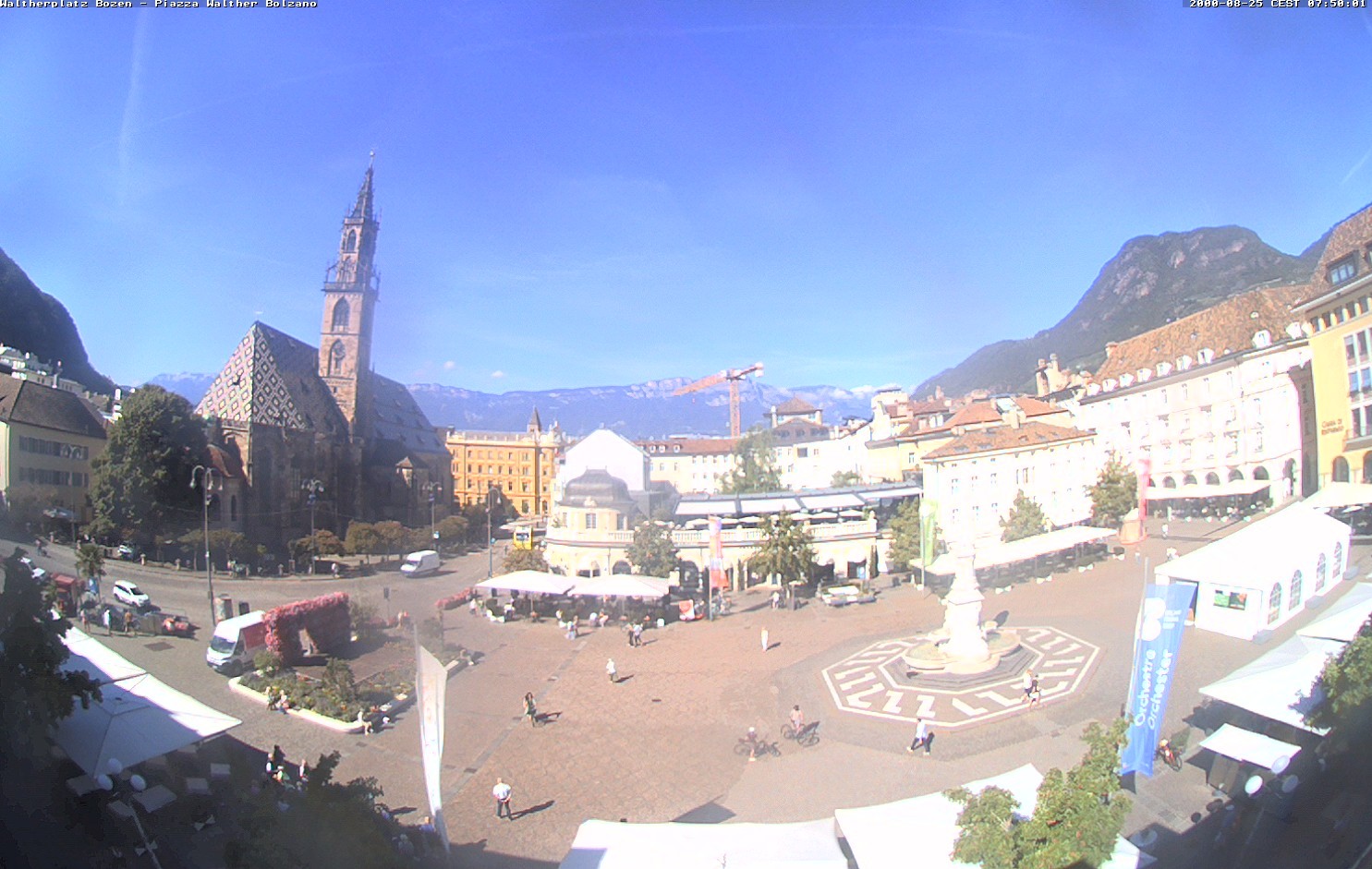 Archived image Bozen: Waltherplatz Webcam