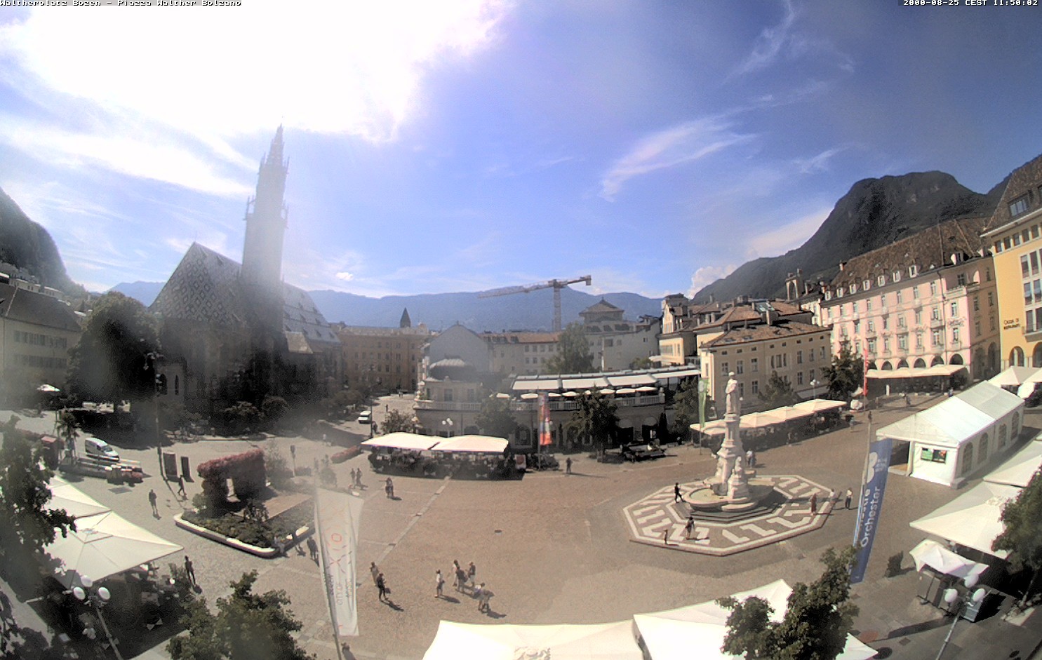 Archived image Bozen: Waltherplatz Webcam