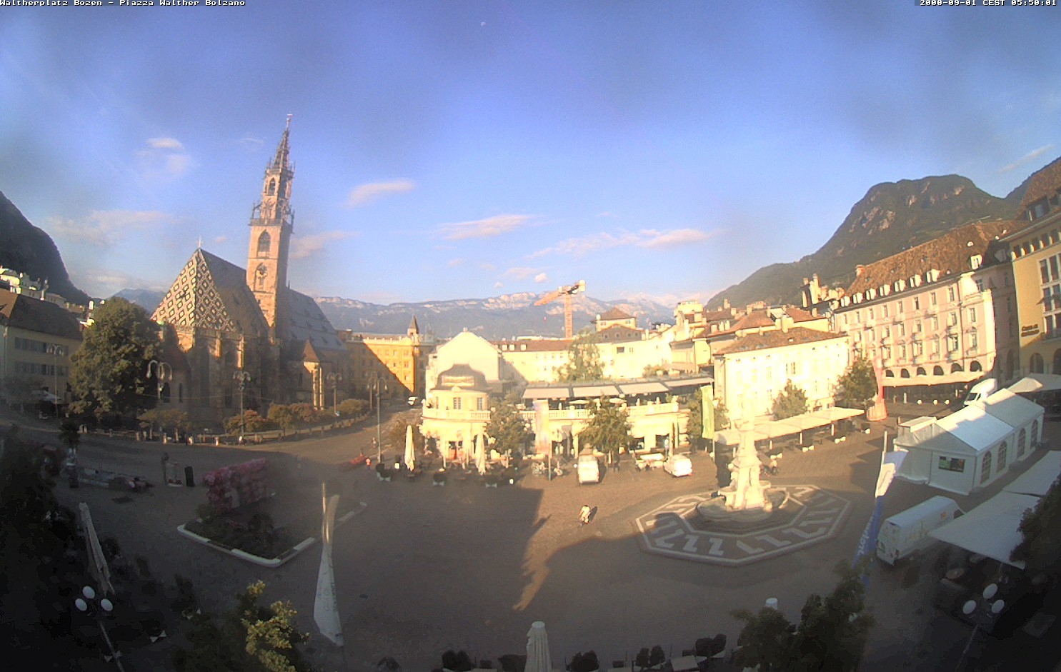 Archiv Foto Webcam Waltherplatz Bozen