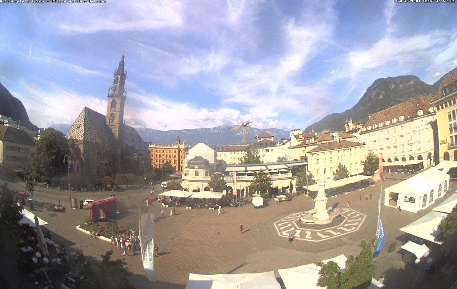 Archiv Foto Webcam Waltherplatz Bozen