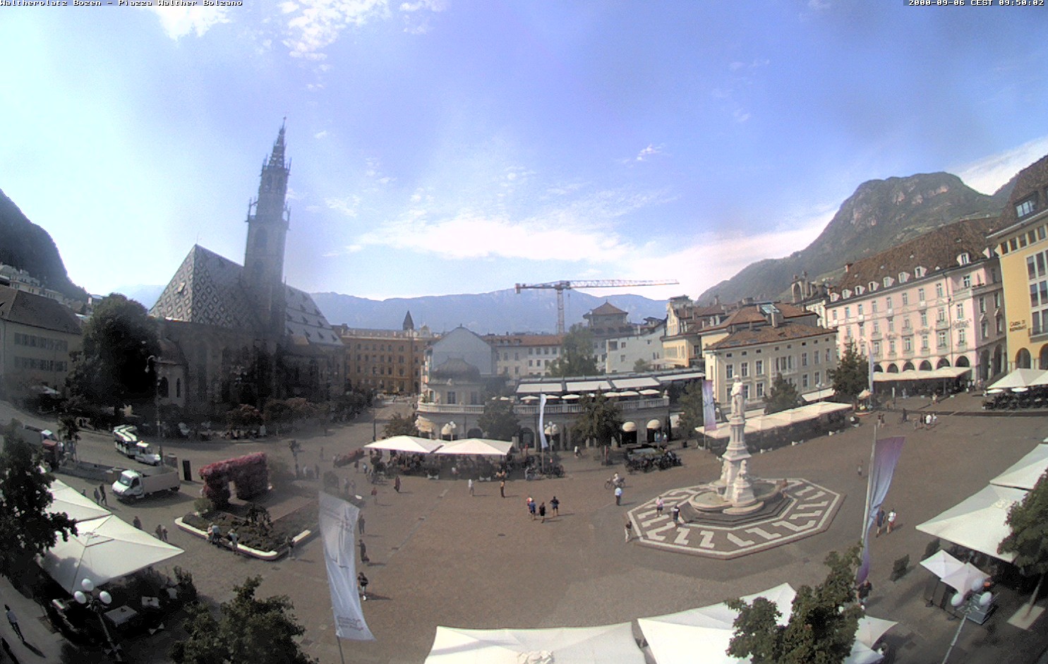 Archiv Foto Webcam Waltherplatz Bozen