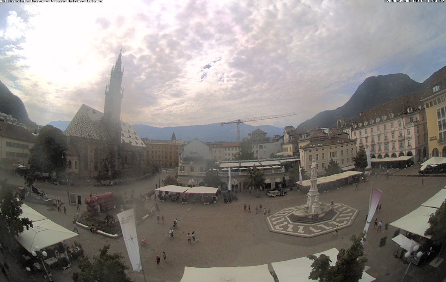 Archiv Foto Webcam Waltherplatz Bozen