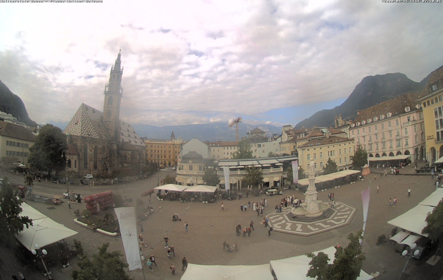 Archived image Bozen: Waltherplatz Webcam