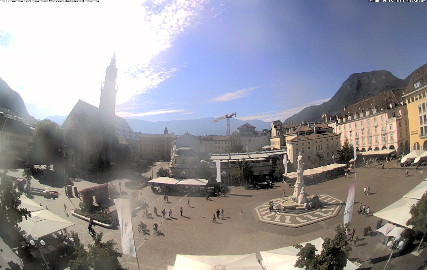 Archiv Foto Webcam Waltherplatz Bozen