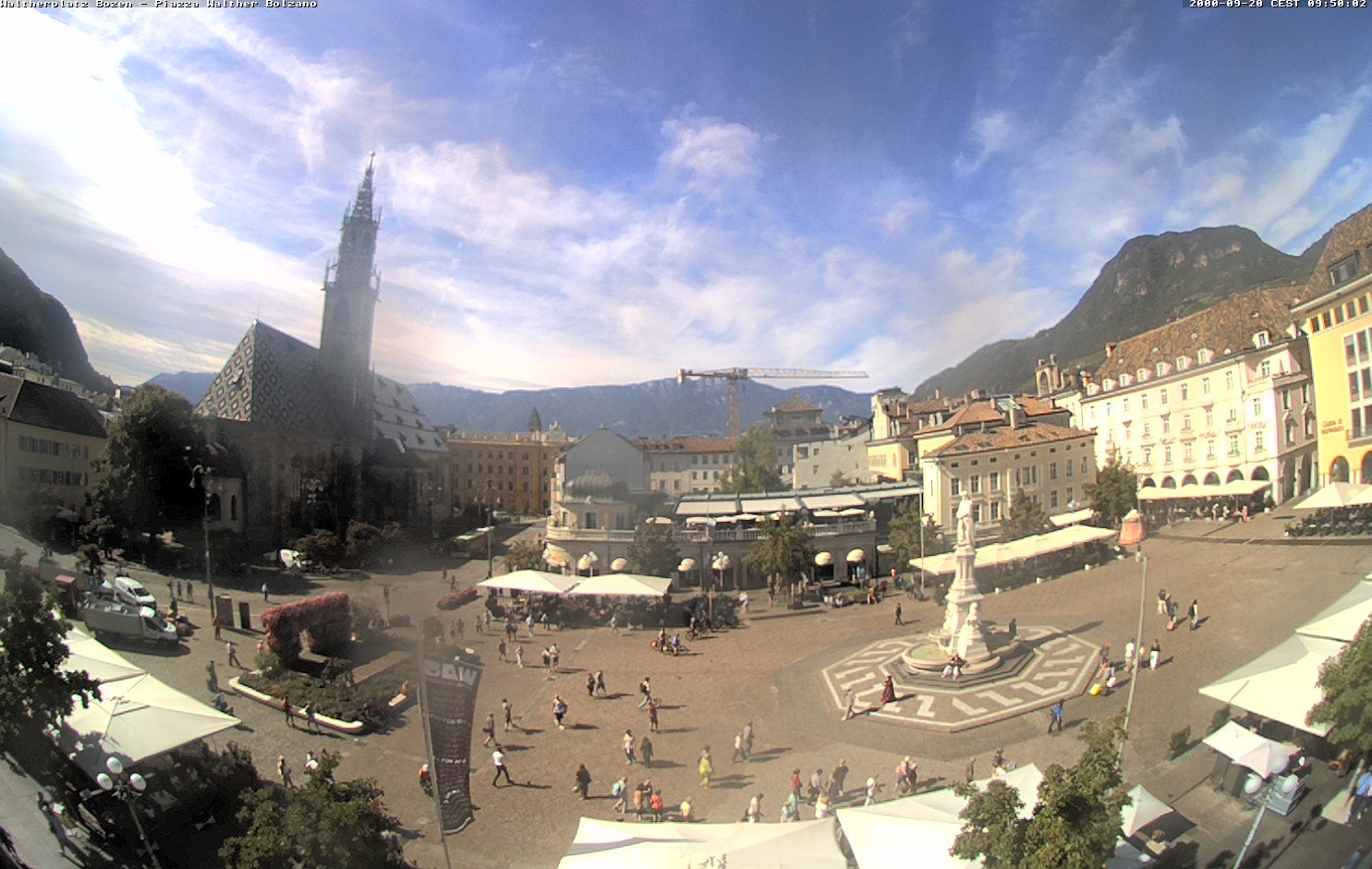 Archiv Foto Webcam Waltherplatz Bozen