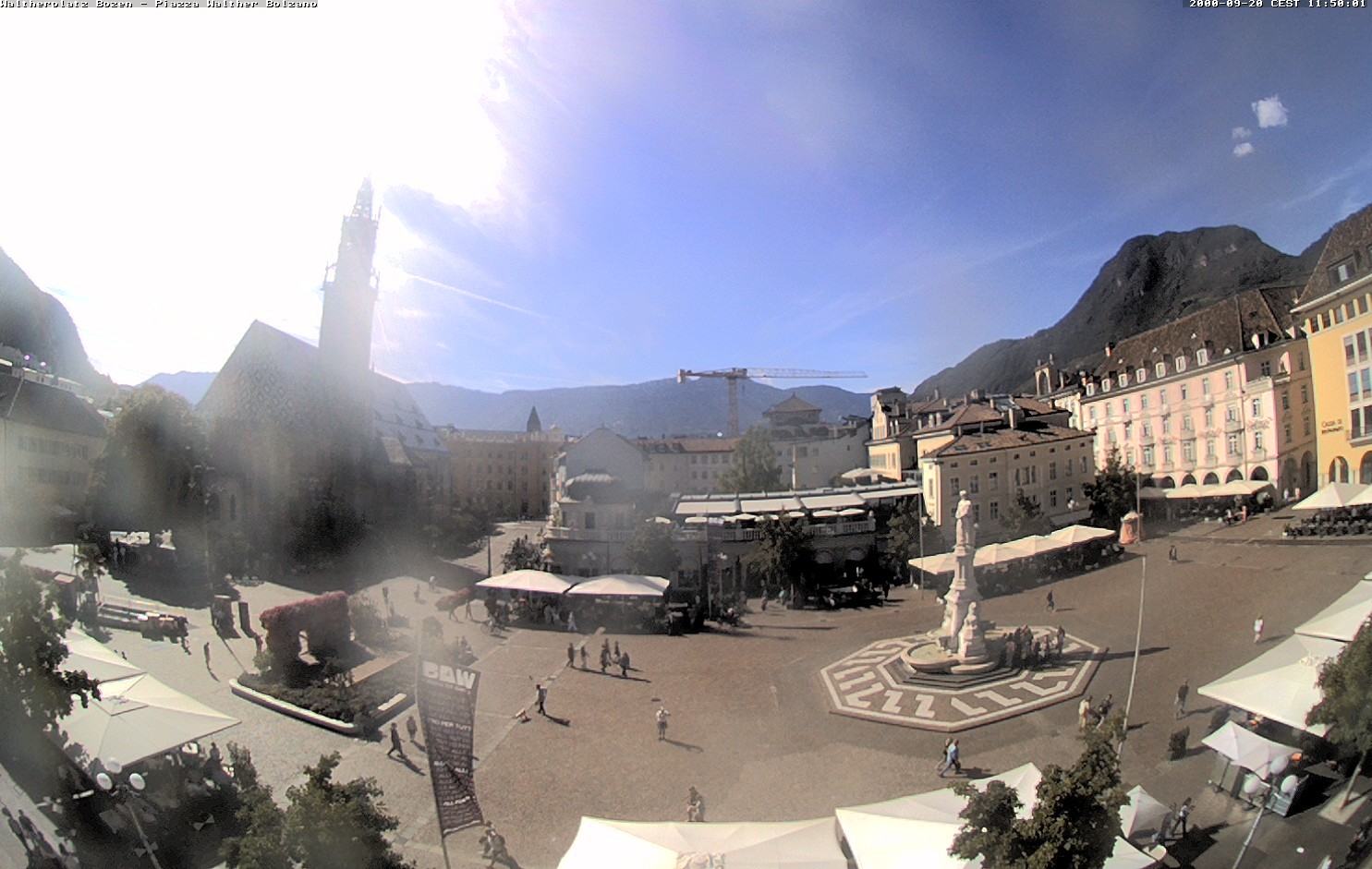 Archiv Foto Webcam Waltherplatz Bozen