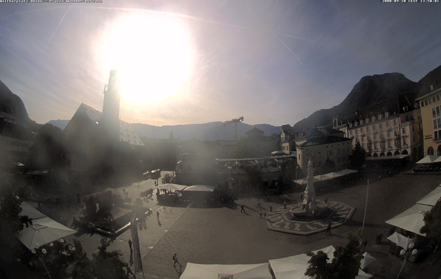Archiv Foto Webcam Waltherplatz Bozen
