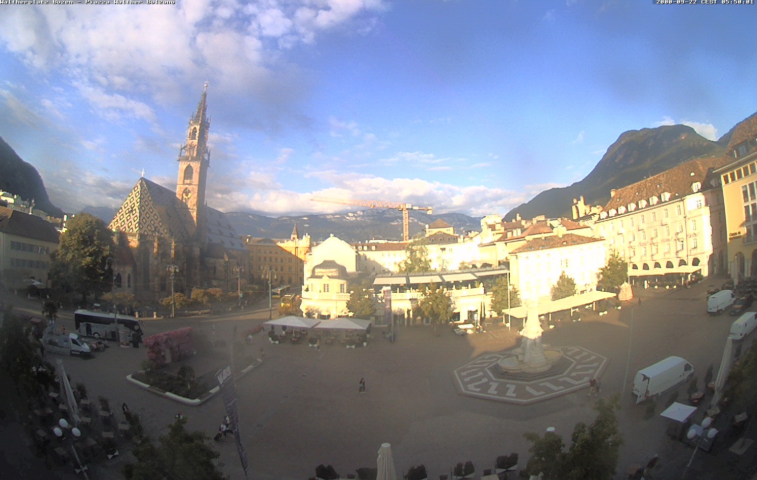 Archiv Foto Webcam Waltherplatz Bozen
