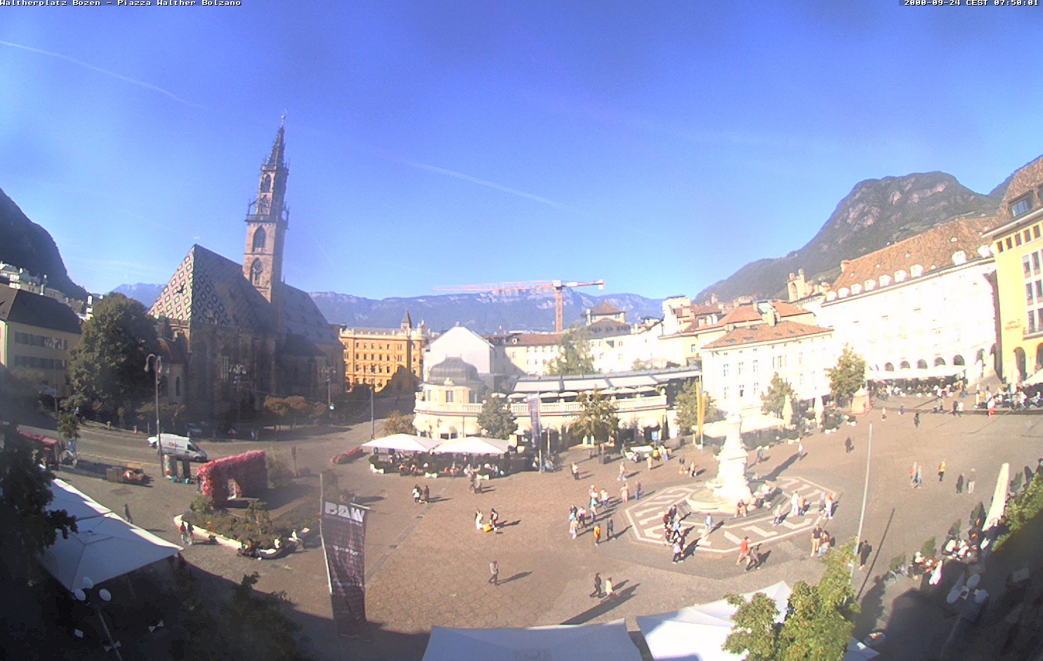 Archived image Bozen: Waltherplatz Webcam