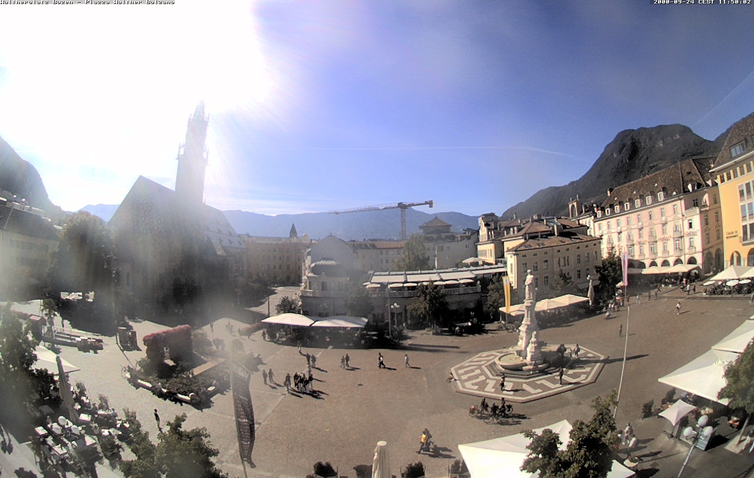 Archiv Foto Webcam Waltherplatz Bozen