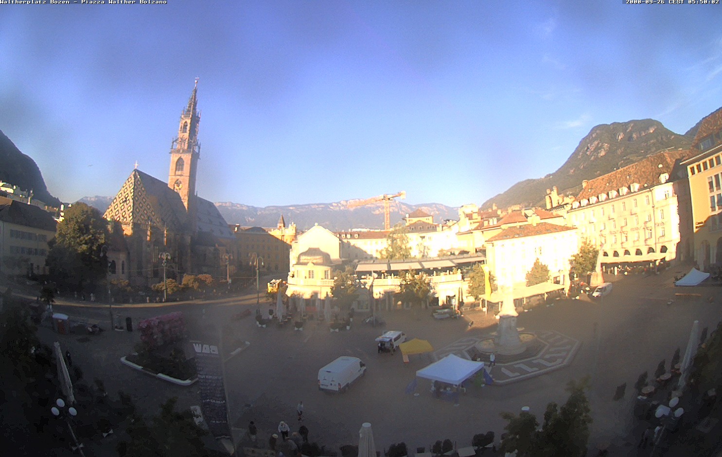 Archiv Foto Webcam Waltherplatz Bozen