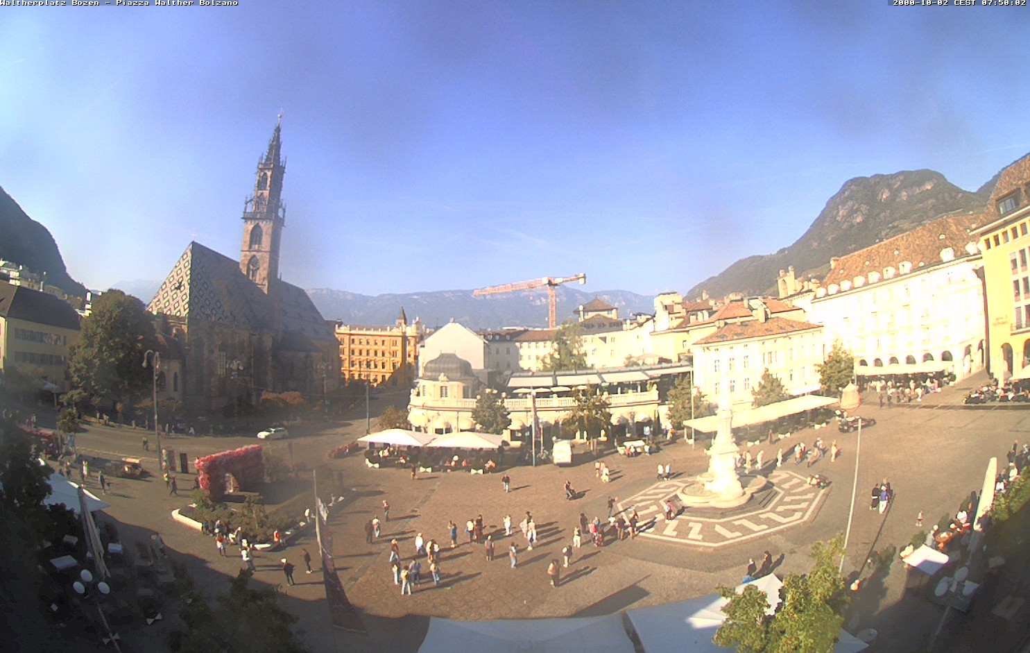 Archiv Foto Webcam Waltherplatz Bozen