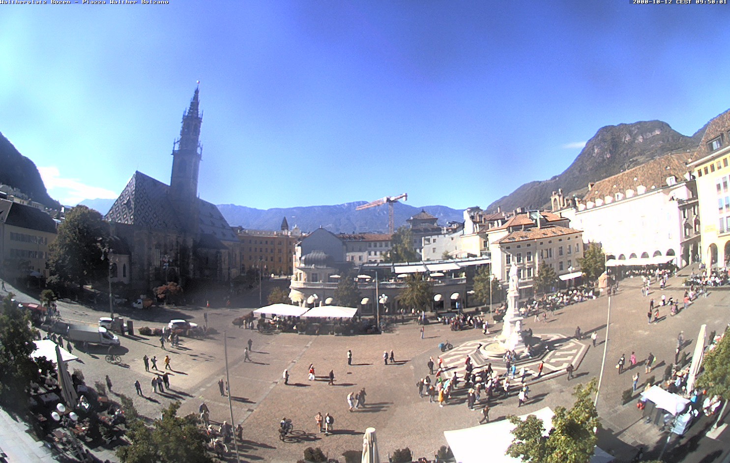 Archived image Bozen: Waltherplatz Webcam
