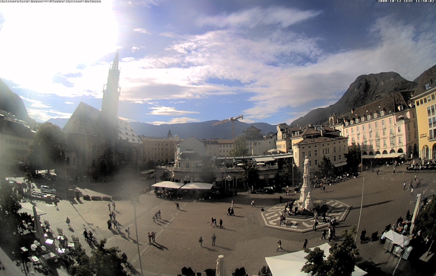 Archived image Bozen: Waltherplatz Webcam