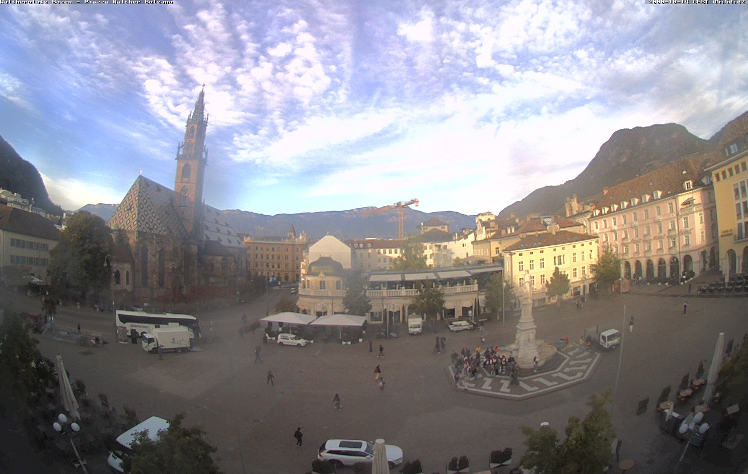 Archiv Foto Webcam Waltherplatz Bozen