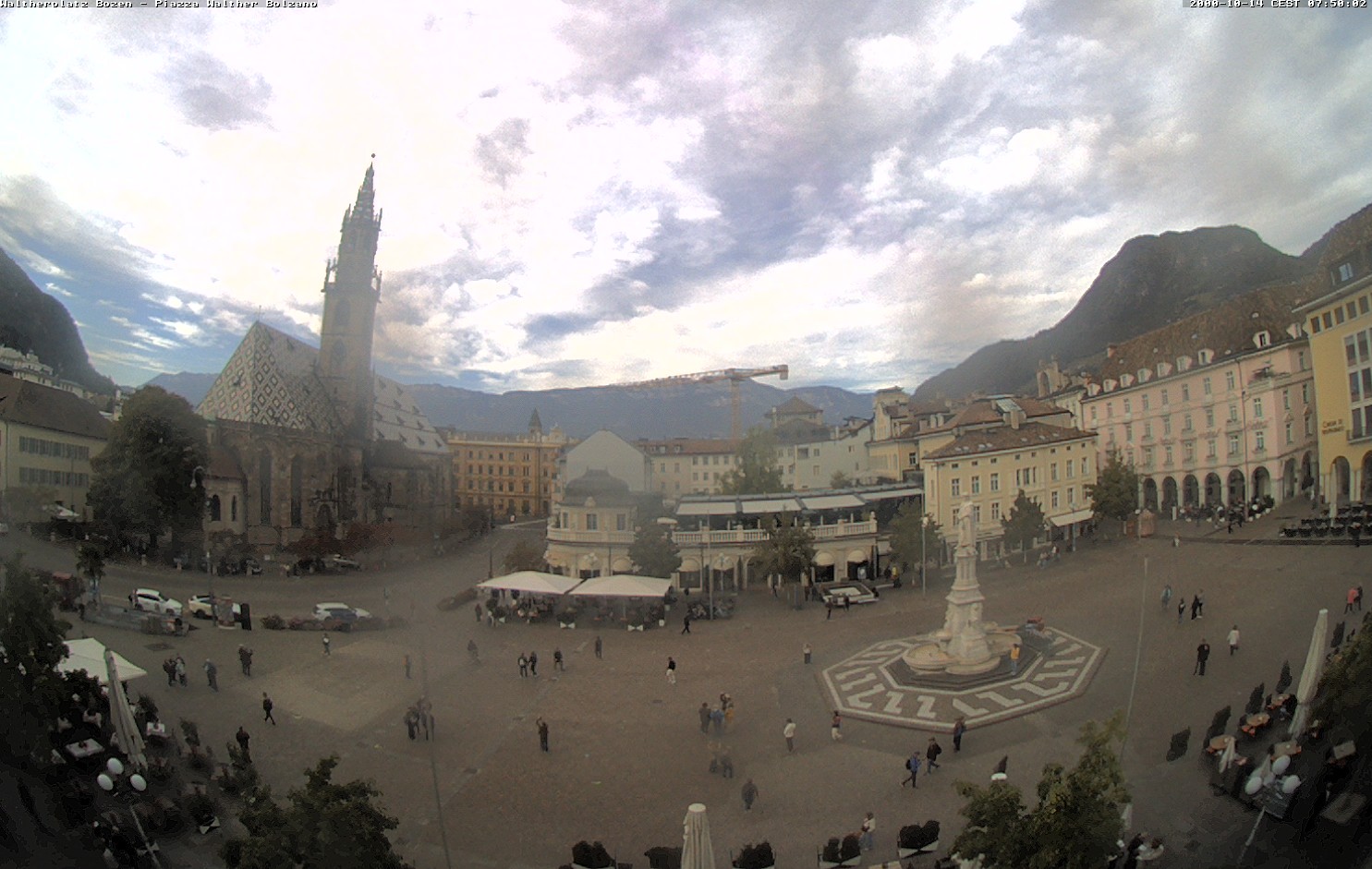 Archiv Foto Webcam Waltherplatz Bozen
