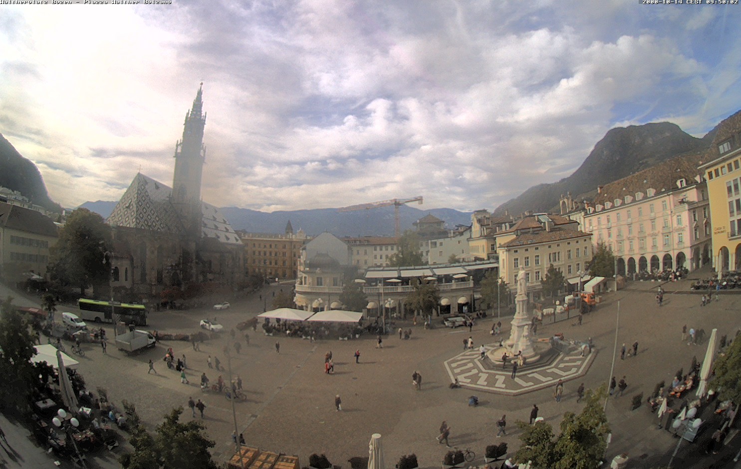 Archiv Foto Webcam Waltherplatz Bozen