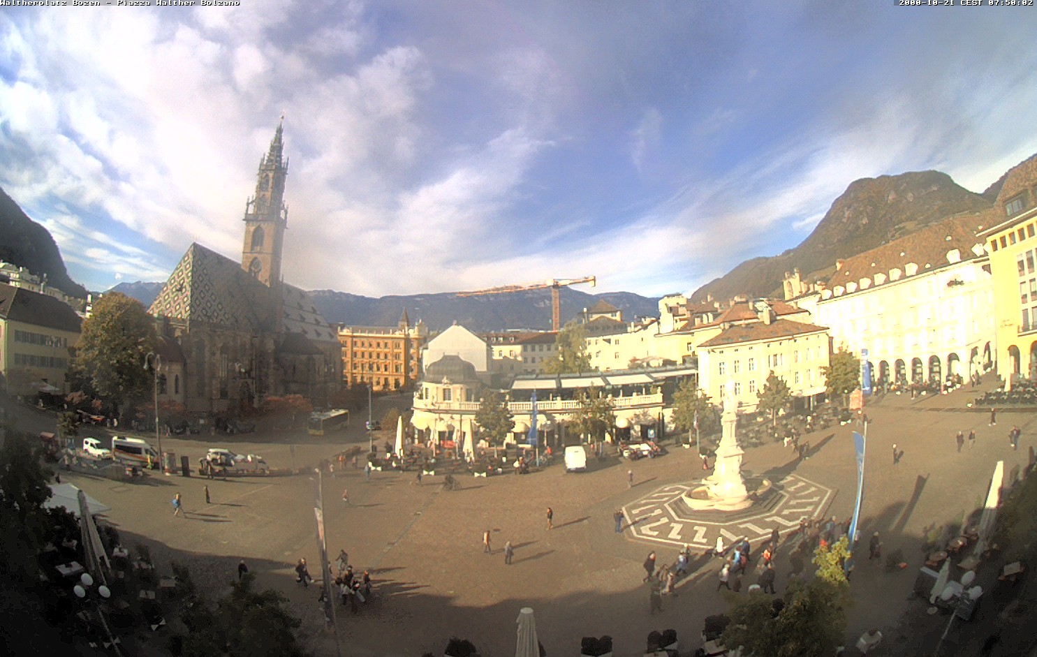 Archiv Foto Webcam Waltherplatz Bozen