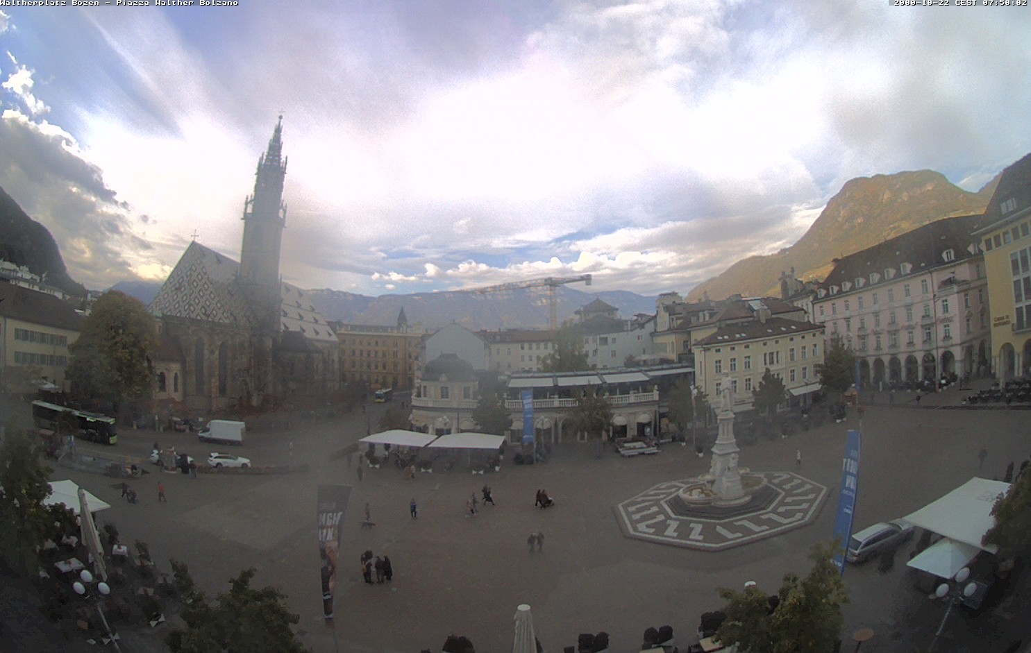 Archiv Foto Webcam Waltherplatz Bozen