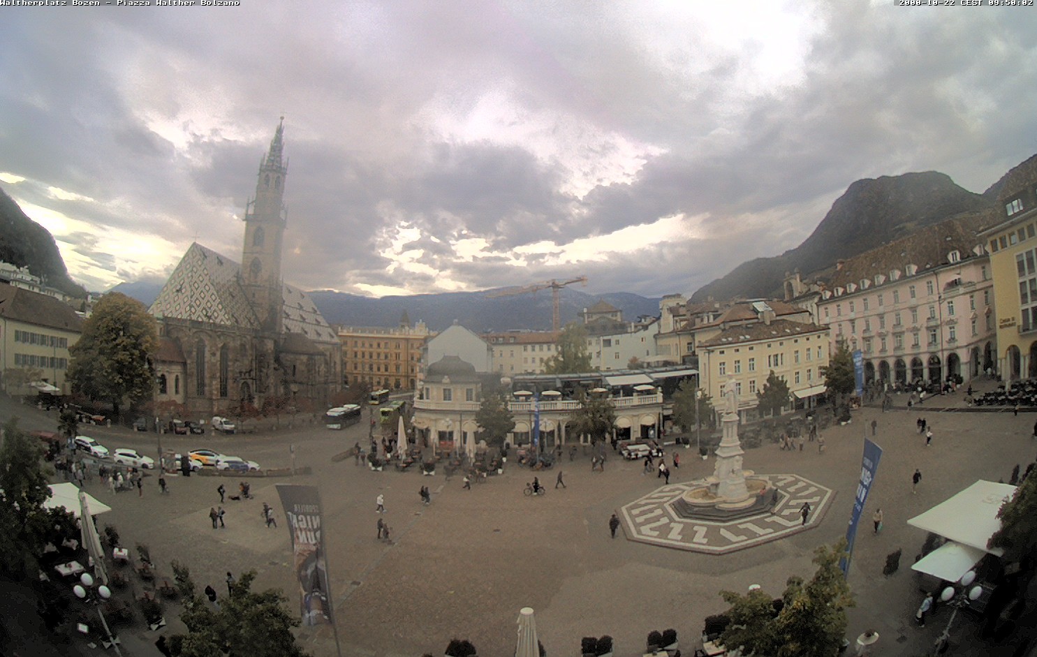 Archiv Foto Webcam Waltherplatz Bozen