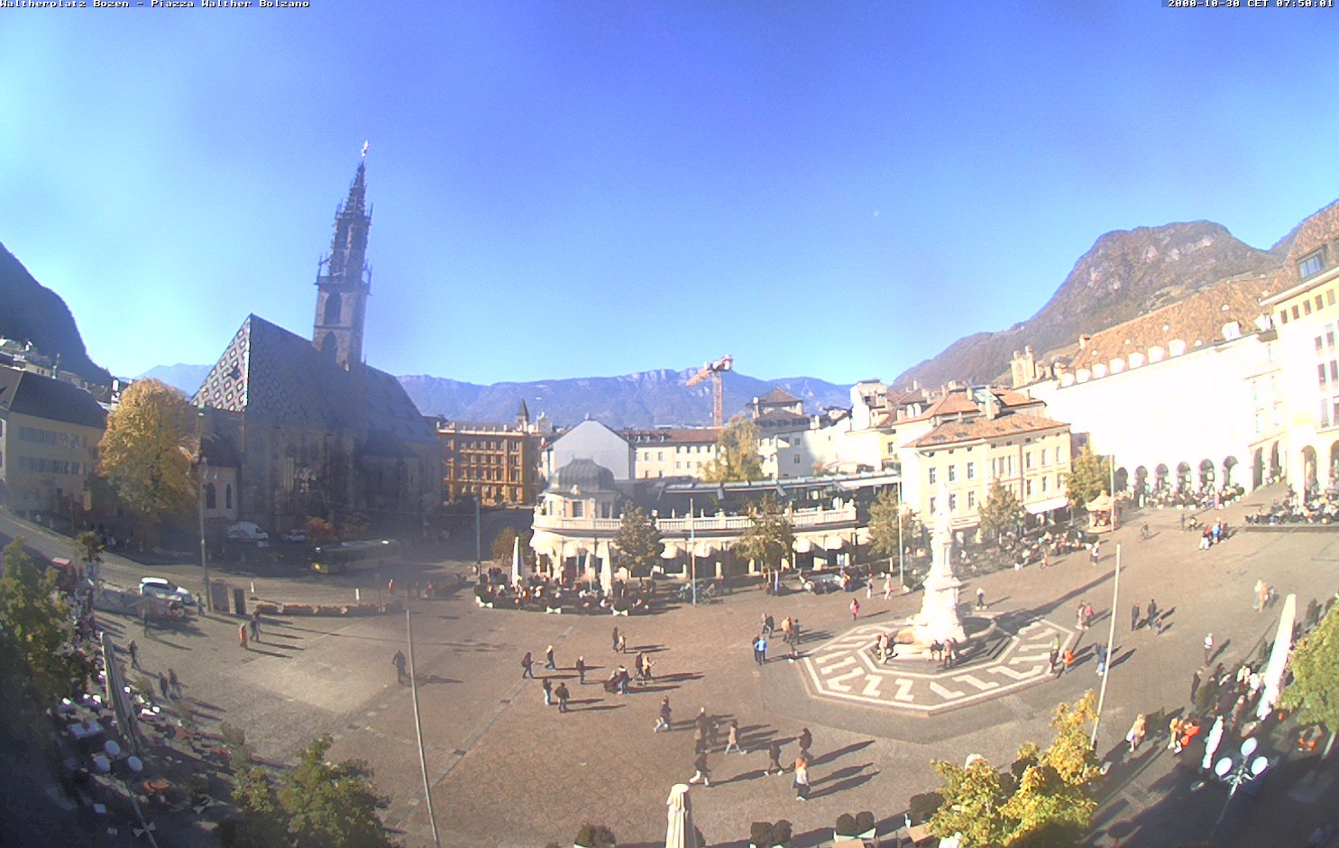 Archiv Foto Webcam Waltherplatz Bozen
