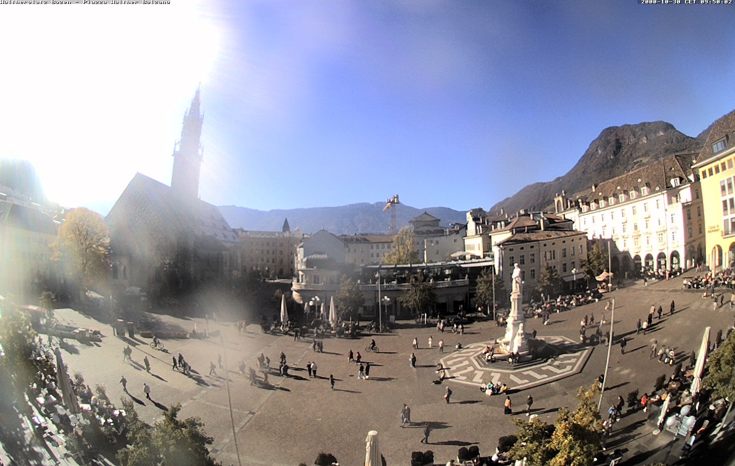 Archiv Foto Webcam Waltherplatz Bozen