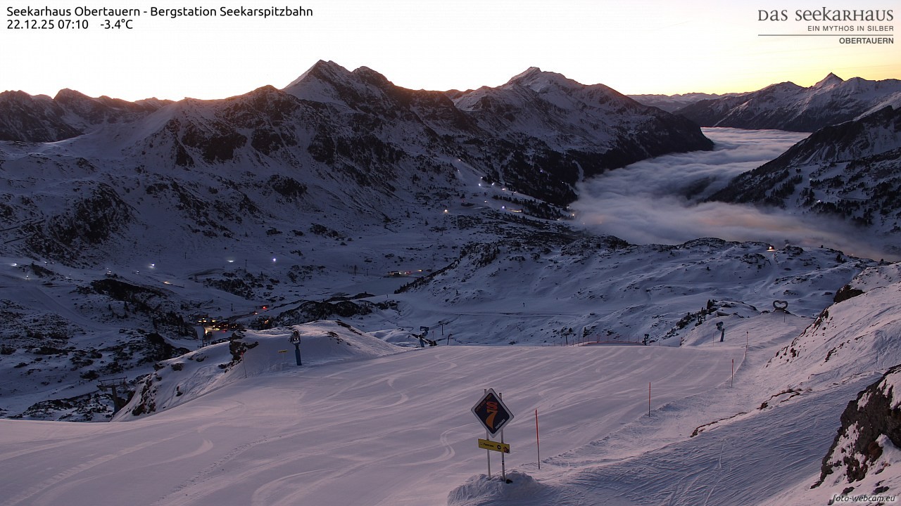 Archiv Foto Webcam Obertauern: Seekarspitz top station