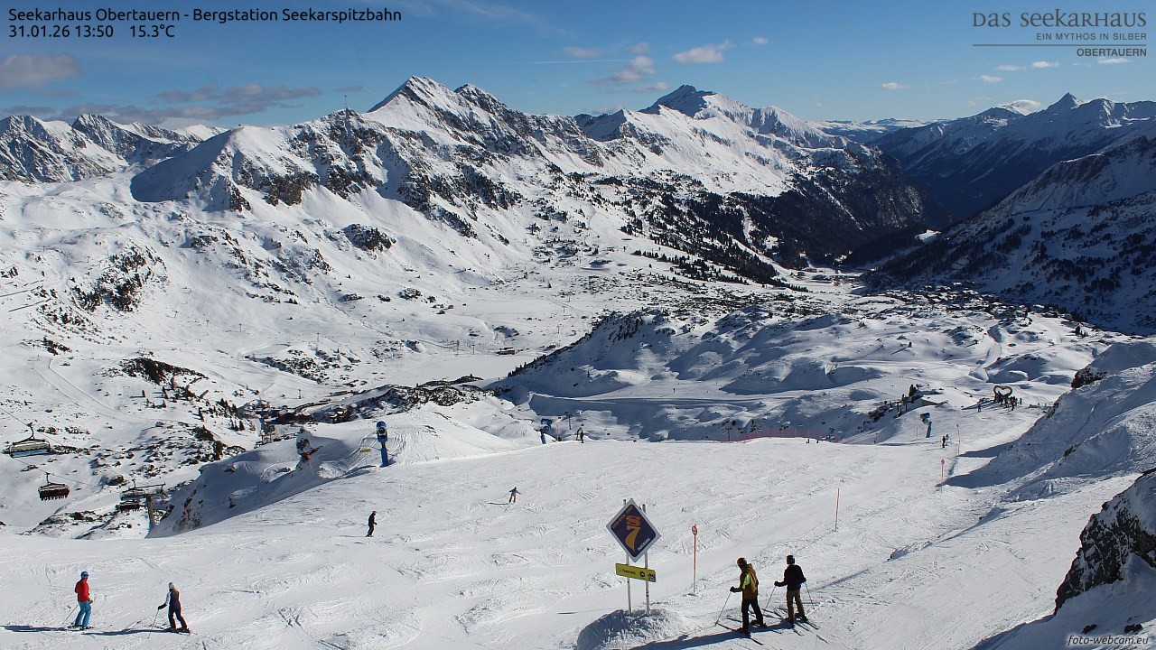 Archiv Foto Webcam Obertauern: Seekarspitz top station